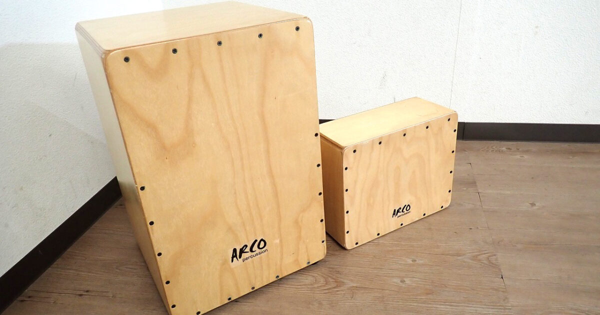カホン ARCO Percussion アルコ パーカッション 大小2台セット 木製 楽器 打楽器 ボックスドラム 音楽