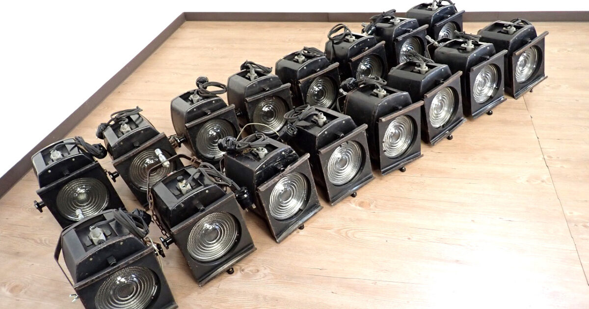 スポットライト MARUMO DF 100V 500W 丸茂電機 16台セット 電球 灯体 ステージ スタジオ 撮影 ライブ 照明器具 舞台照明