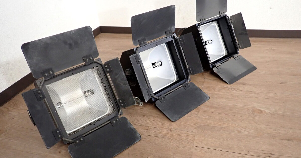 照明器具 National NQ35551Z ナショナル 3台セット 内フィルター無し2台 ライト 定常光 ステージ スタジオ 撮影 ライブ 舞台照明
