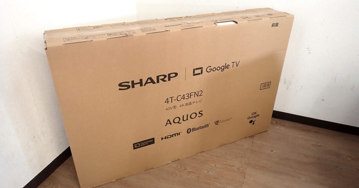 4K液晶テレビ SHARP 4T-C43FN2 シャープ AQUOS アクオス 43型 Google TV Wチューナー内蔵 AI 高画質 高音質 ブラック