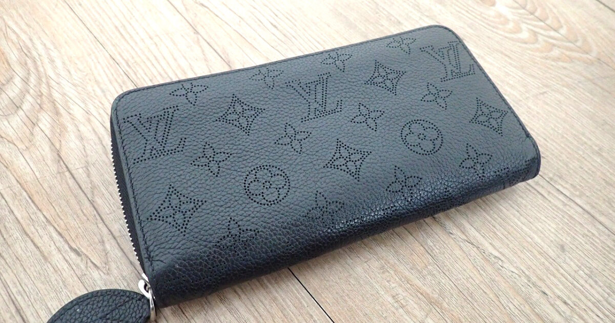 財布 Louis Vuitton M61867 ルイ・ヴィトン ジッピー ウォレット マヒナ ノワール モノグラム ブラック 長財布 ジップ ユニセックス