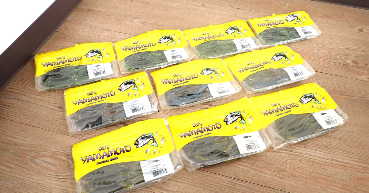 ワーム Gary Yamamoto SANSHOUO ゲーリーヤマモト 10袋セット サンショウウオ J133-06 #962 オキチョビクロー #194J #297 5インチ