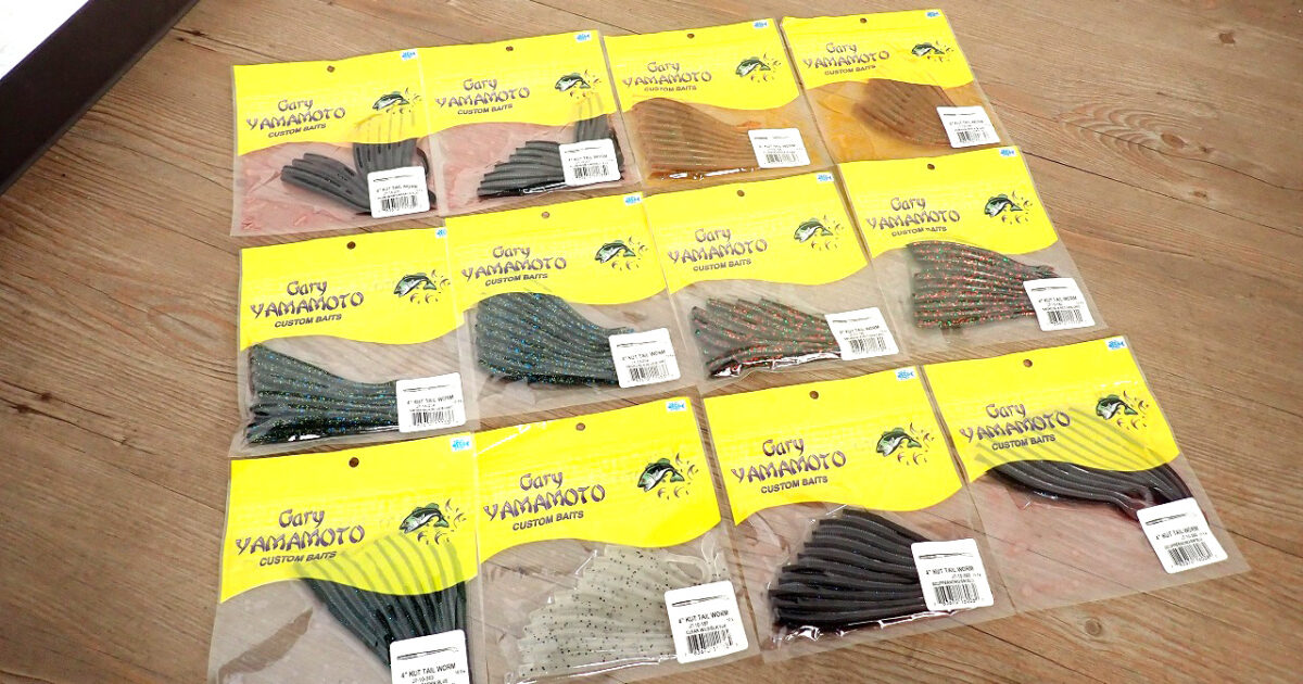 ワーム Gary Yamamoto KUT TAIL WORM ゲーリーヤマモト 12袋 カットテール J7-10 #231 #196 #214 #180 #187 #363 #390 4インチ