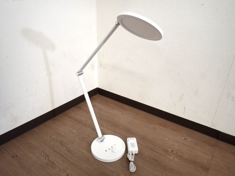 LEDデスクライト OHM ODS-LDC6K-W オーム電機 無段階調光 調色 昼白色 昼光色 電球色 タイマー機能付 スタンド ランプ 白 ホワイト