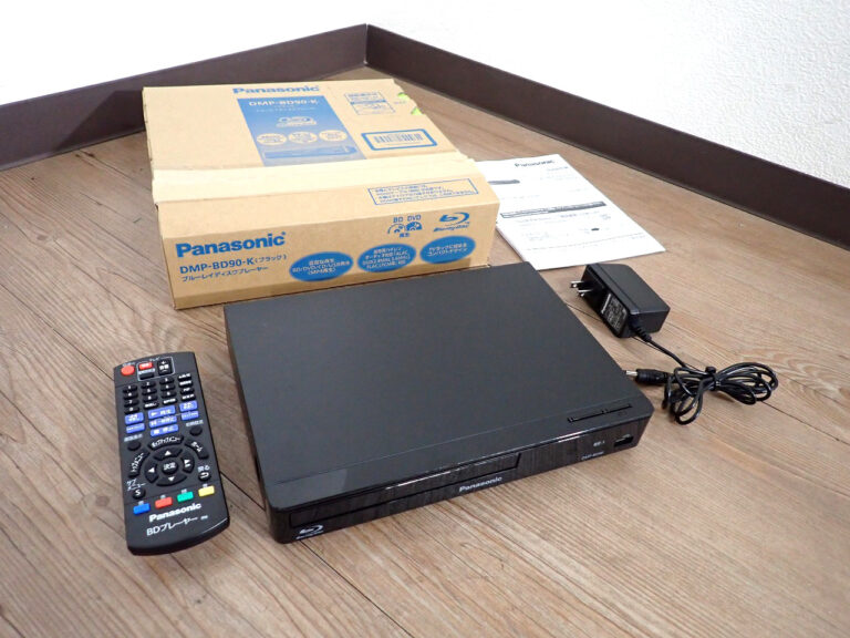 ブルーレイ DVDプレーヤー Panasonic DMP-BD90-K パナソニック Blu-ray フルHD 高画質 コンパクト リモコン付 映像機器 黒 ブラック