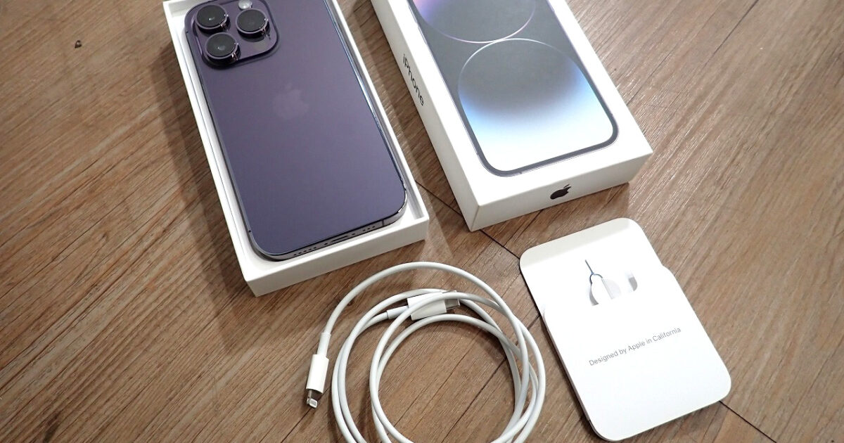 iPhone 14 Pro Apple MQ283J/A アップル SIMフリー 512GB 充電コード アイフォン ディープパープル 紫 純正 スマホ 本体