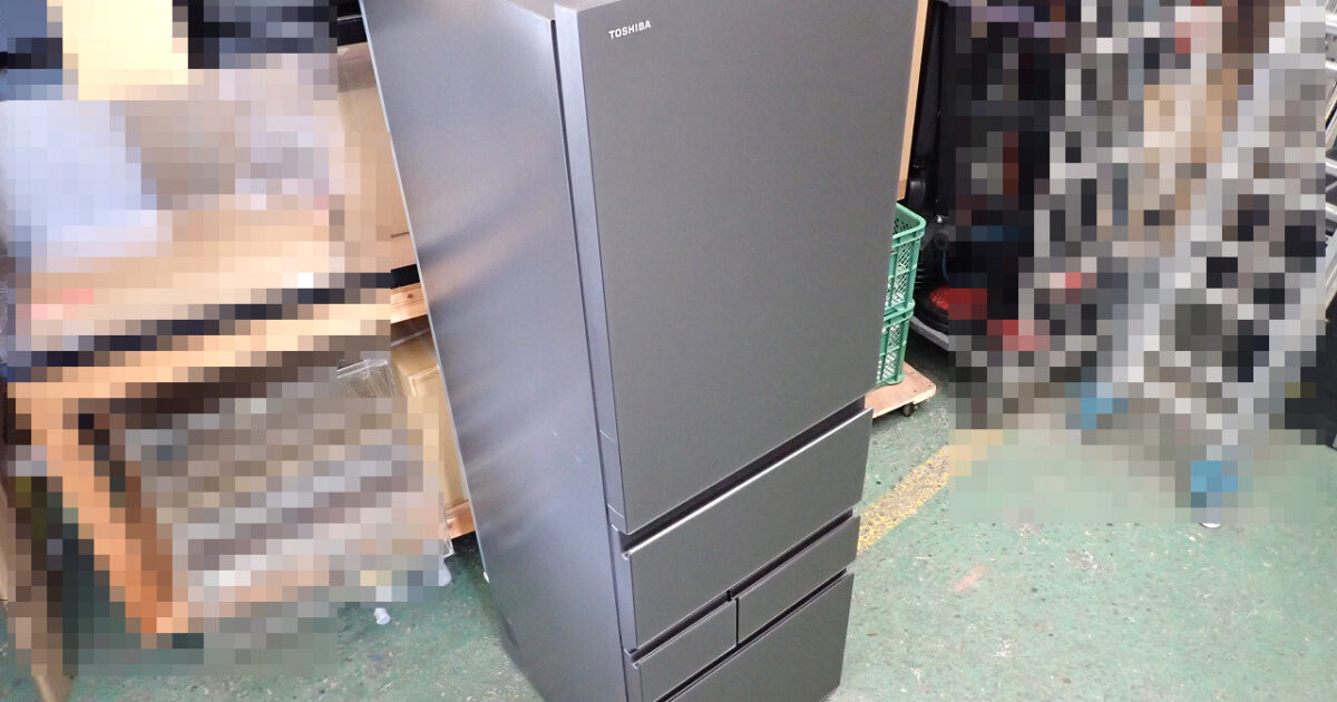 冷凍冷蔵庫 TOSHIBA GR-V500GT(TH) 東芝 VEGETA 5ドア 501L 薄型 右開き W60 100V フロストグレージュ グレー 23年製