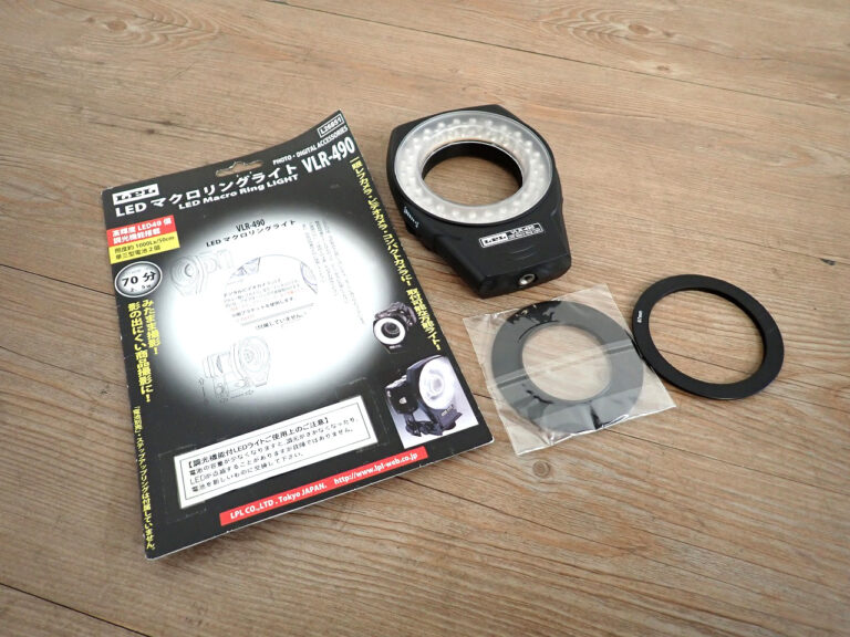 LEDマクロリングライト LPL VLR-490 エルピーエル ポートレート 調光 光輝度 LED49個 商品撮影 一眼レフ ビデオカメラ スタジオ 撮影機材 単3電池式