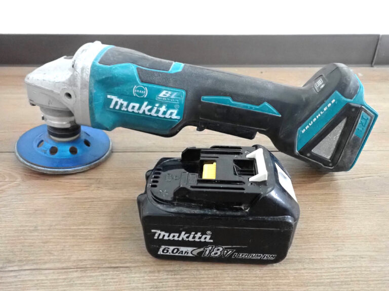充電式 ディスクグラインダー makita GA408DZ BL1860B マキタ 純正バッテリー付 100mm 18V 6Ah ブレーキ付 コードレス 電動工具 DIY