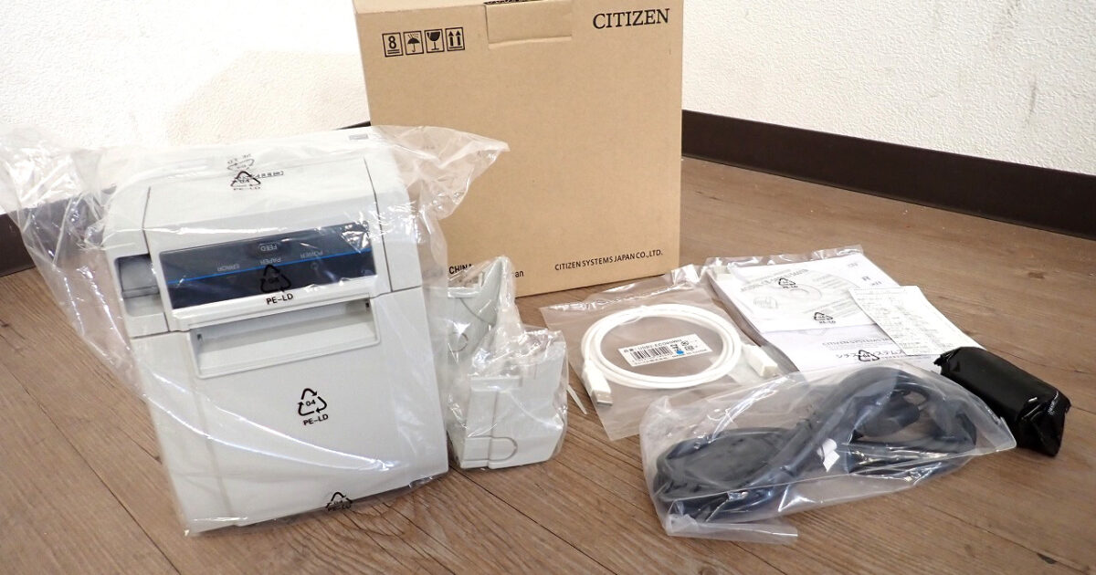 サーマルレシートプリンター CITIZEN CT-S601 シチズン ペーパー上出しタイプ 83mm USB接続 高速 バーコード 2次元コード ホワイト