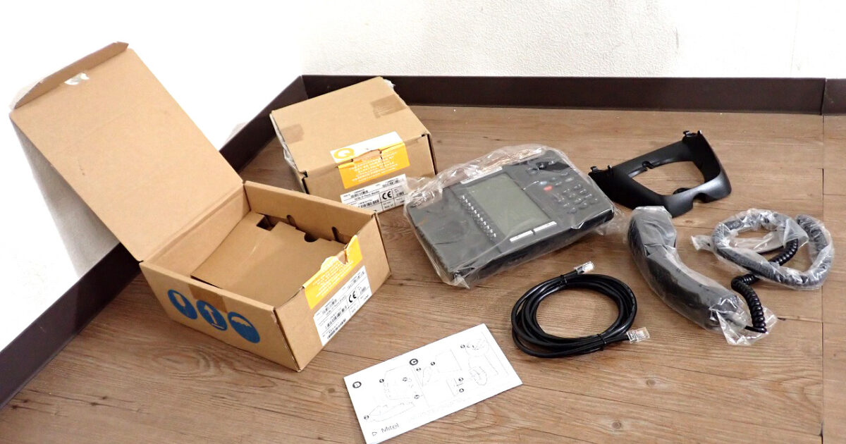 IP電話機 Mitel 50006634 ミテル 2台セット 5320e IP Phone バックライト付き ディスプレイ ハンズフリー 業務用 オフィス ブラック