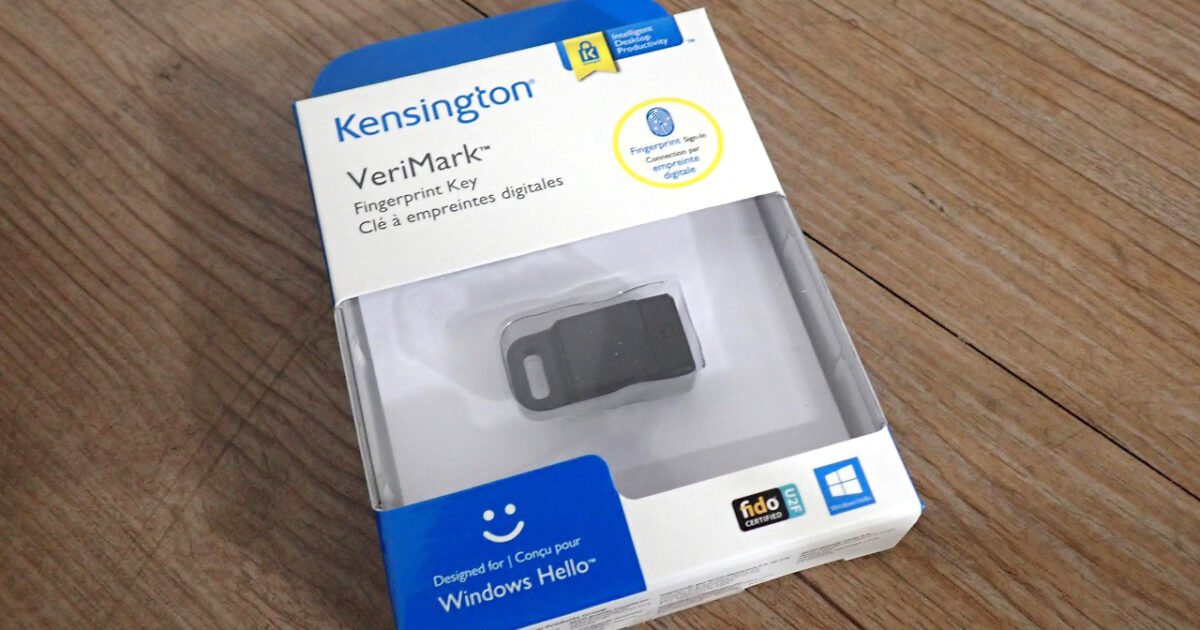 指紋認証キー Kensington K67977JP ケンジントン 2段階認証用 USB Windows セキュリティキー パスワード パソコン PC