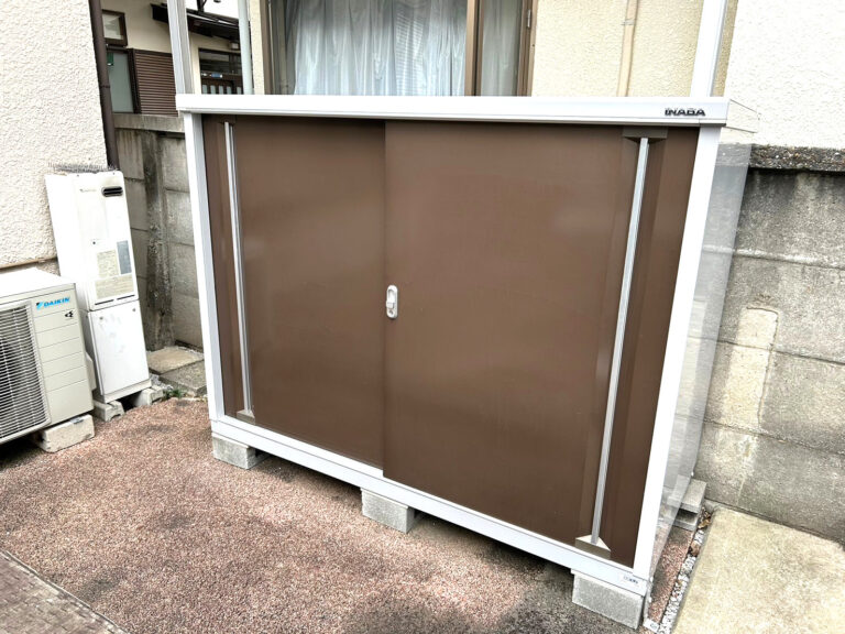 物置 INABA MJX-177C イナバ シンプリー W1760×H1295×D785mm 仮ロック機能 鍵付属 倉庫 収納 屋外 ブラウン