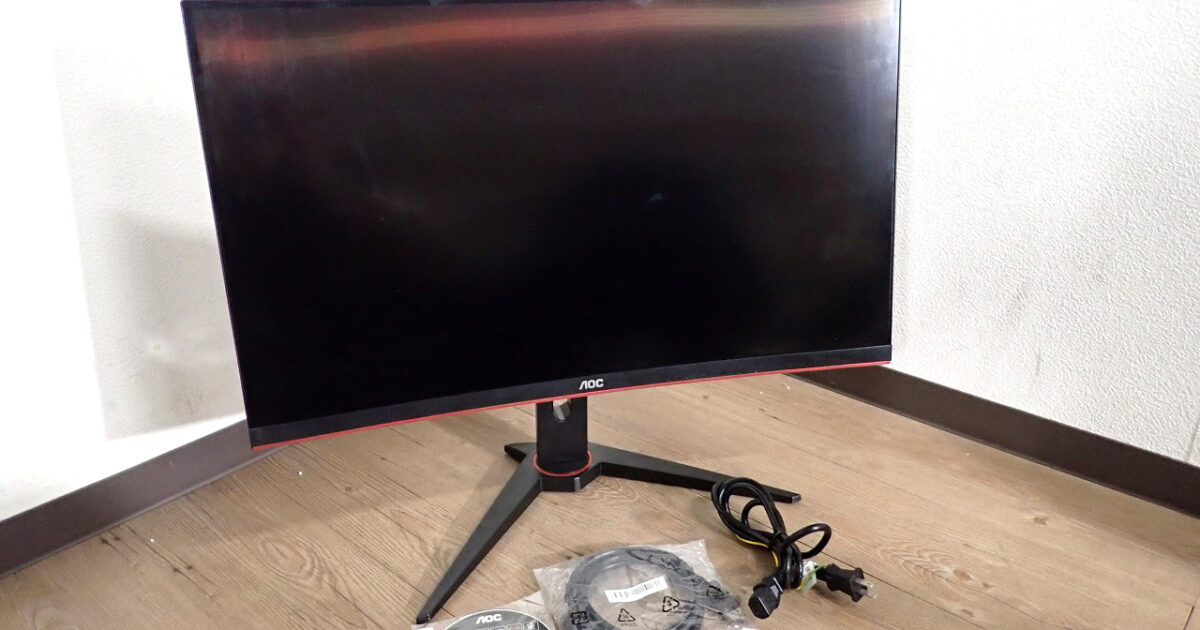 湾曲ゲーミングモニター AOC AOC C27G1/11 エーオーシー 27インチ フルHD 液晶ディスプレイ 曲面画面 144Hz FPS RTS ブラック レッド
