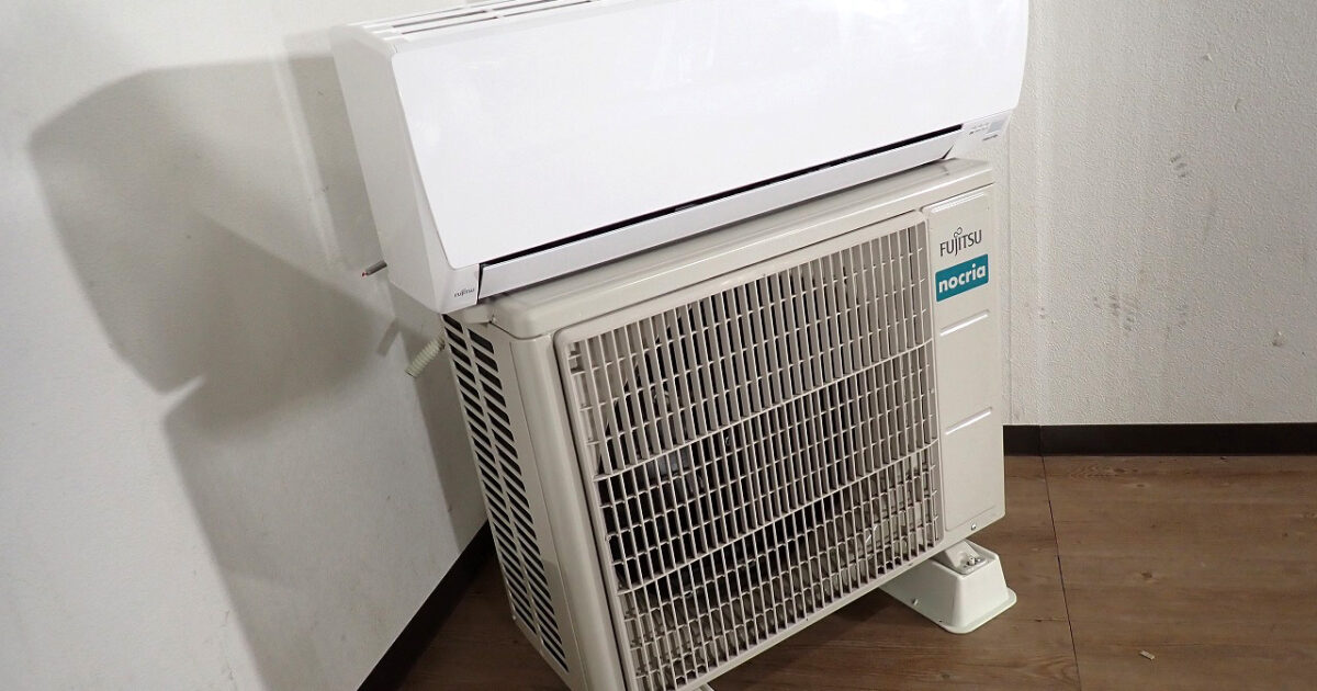 ルームエアコン FUJITSU AS-J253N-W AO-J253N 富士通 nocria ノクリア ～8畳用 100V 室外機 冷房 暖房 クーラー ホワイト
