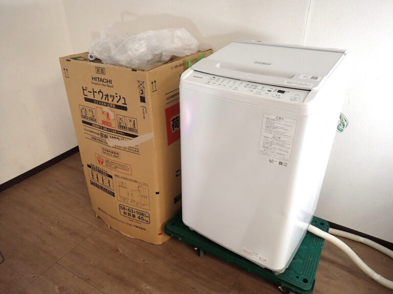 全自動電気洗濯機 HITACHI BW-V80J 日立製作所 ビートウォッシュ 8kg 100V 縦型 上開き ナイアガラビート洗浄 ホワイト