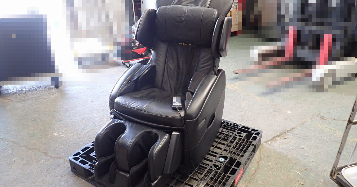 電気マッサージチェア FUJIIRYOKI JT-FJ88 フジ医療器 SUPER RELAX スーパーリラックス 本革 ヒーター搭載 家庭用 ブラック