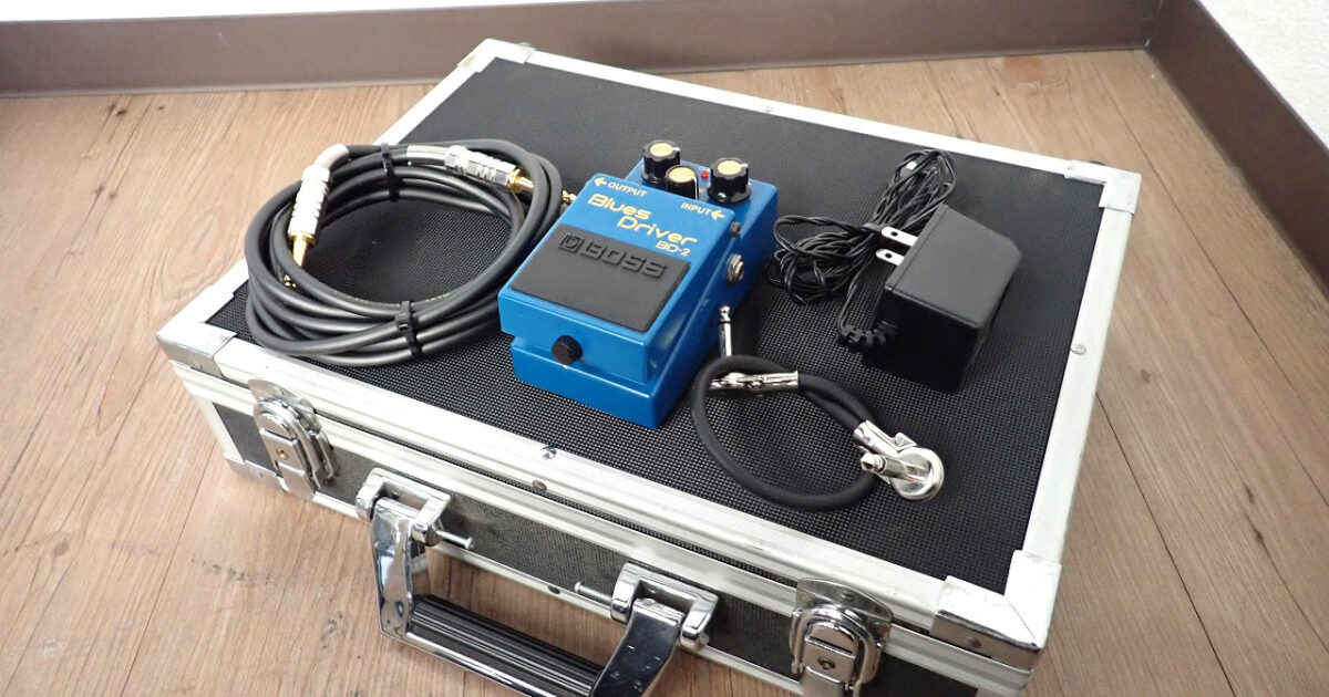 ギターエフェクター一式 BOSS Blues Driver BD-2 ボス オーバードライブ ブルードライバー ブルージー ロック ケーブル・ケース付