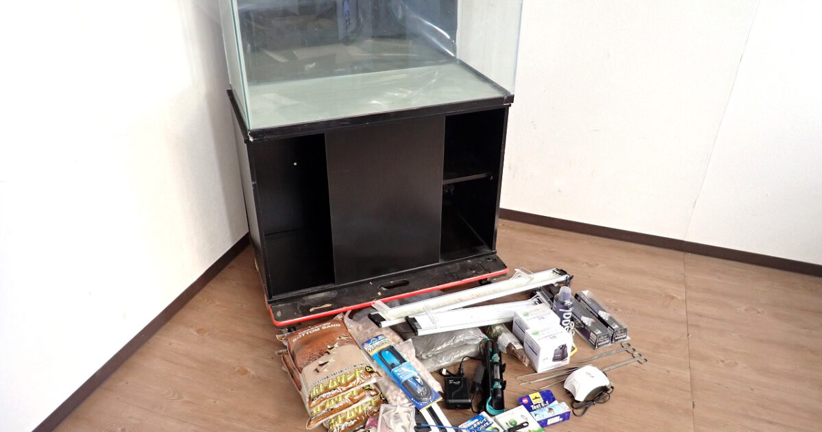 ガラス水槽一式 W900×H450×D450mm 台 W910×H635×D450mm 90cm LEDライト ヒーター エアーポンプ 熱帯魚 アクアリウム 水草