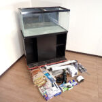 ガラス水槽一式 W900×H450×D450mm 台 W910×H635×D450mm 90cm LEDライト ヒーター エアーポンプ 熱帯魚 アクアリウム 水草
