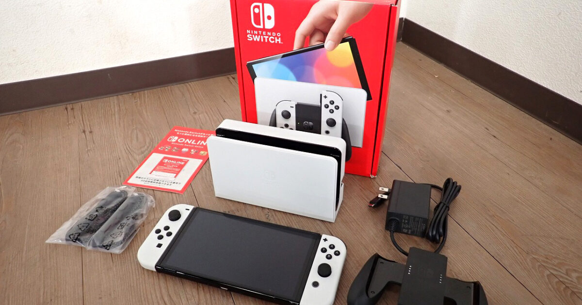 Nintendo Switch NINTENDO HEG-S-KAAAA 任天堂 ニンテンドー スイッチ 有機ELモデル ホワイト 本体 ドック ジョイコン ゲーム機