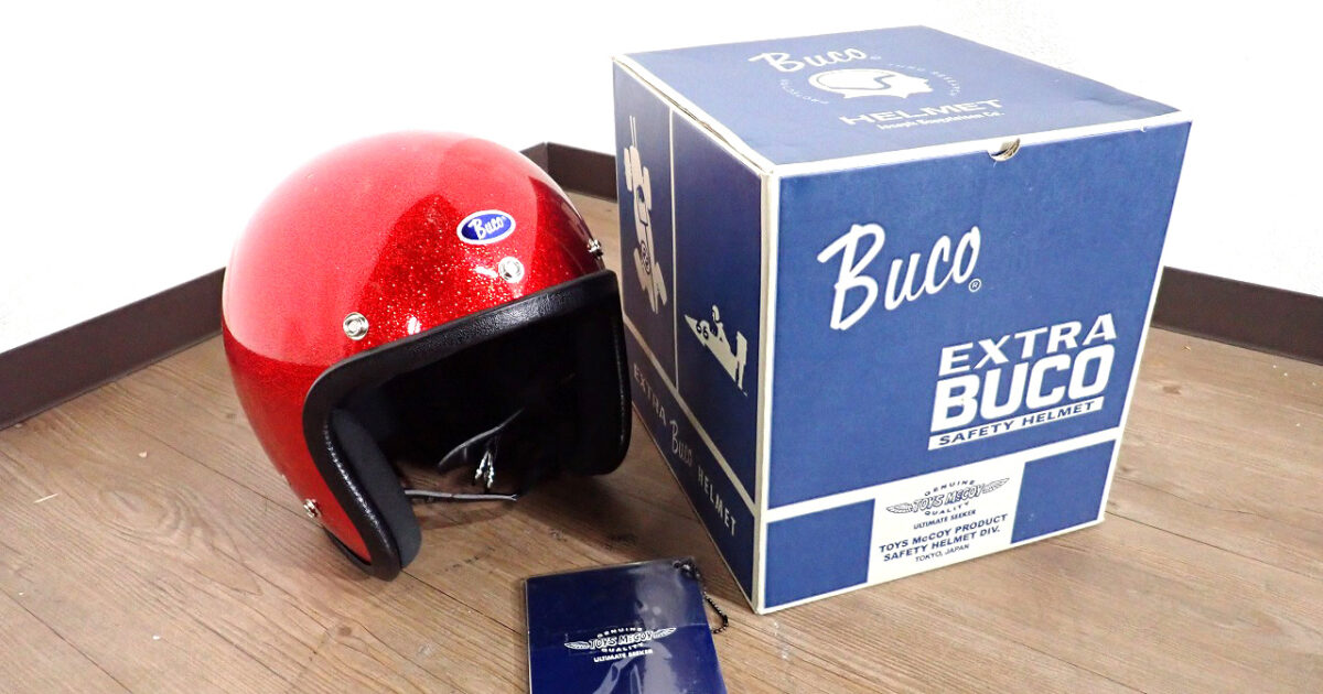 ヘルメット BUCO 0107EBCMF035 ブコ EXTRA BUCO エクストラブコ ジェット メタルフレーク ブライトレッド Lサイズ 60-61cm バイク