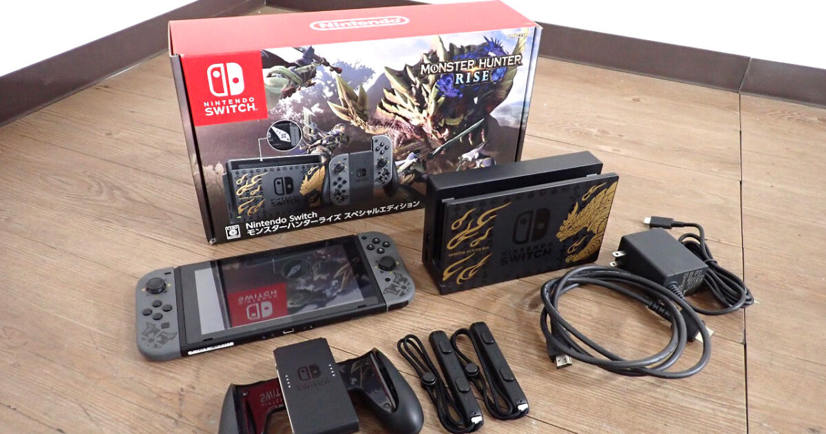 Nintendo Switch モンスターハンターライズ スペシャルエディション 任天堂 ニンテンドースイッチ ドック 本体 Joy-Con グレー