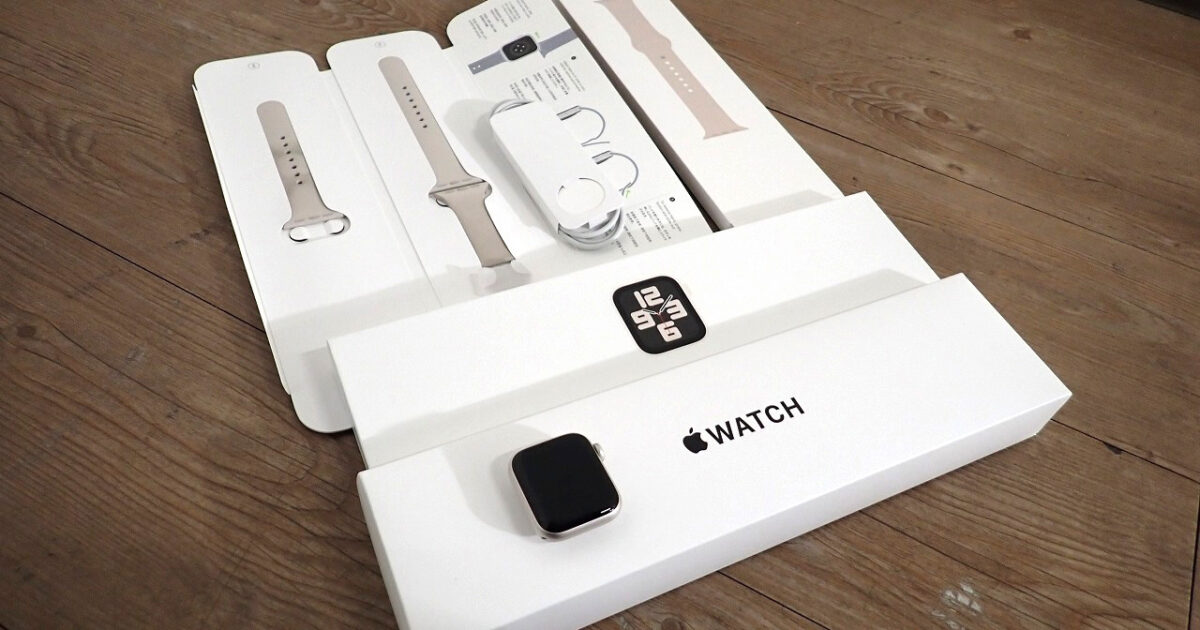 Apple Watch SE Apple MNJP3J/A アップル 第2世代 GPS 40mm スターライトスポーツバンド スマートウォッチ デジタル 時計 本体 純正