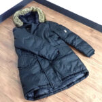 ダウンコート MONCLER モンクレール サイズ2 Mサイズ フェイクファー・フード付 ロング メンズ ブラック 黒 アウター 冬服 ブランド