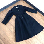 ロングコート Christian Dior 250M23A1116 クリスチャンディオール サイズ34 XXS相当 ウール ラビット レディース ブラック アウター