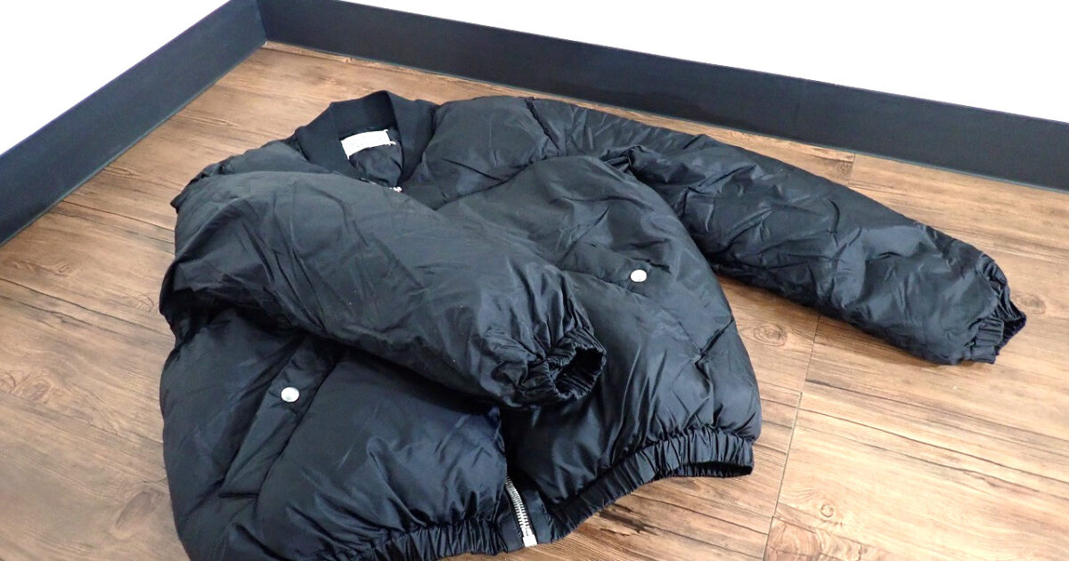 ダウンジャケット Maison Margiela 165 84A メゾン マルジェラ 46号 S相当 ネイビー ブラック ジャンパー ショート メンズ アウター