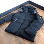 ダウンジャケット MONCLER PERFORMANCE＆STYLE モンクレール サイズ2 M-L相当 ブラック 黒 メンズ アウター ブルゾン フード 冬物