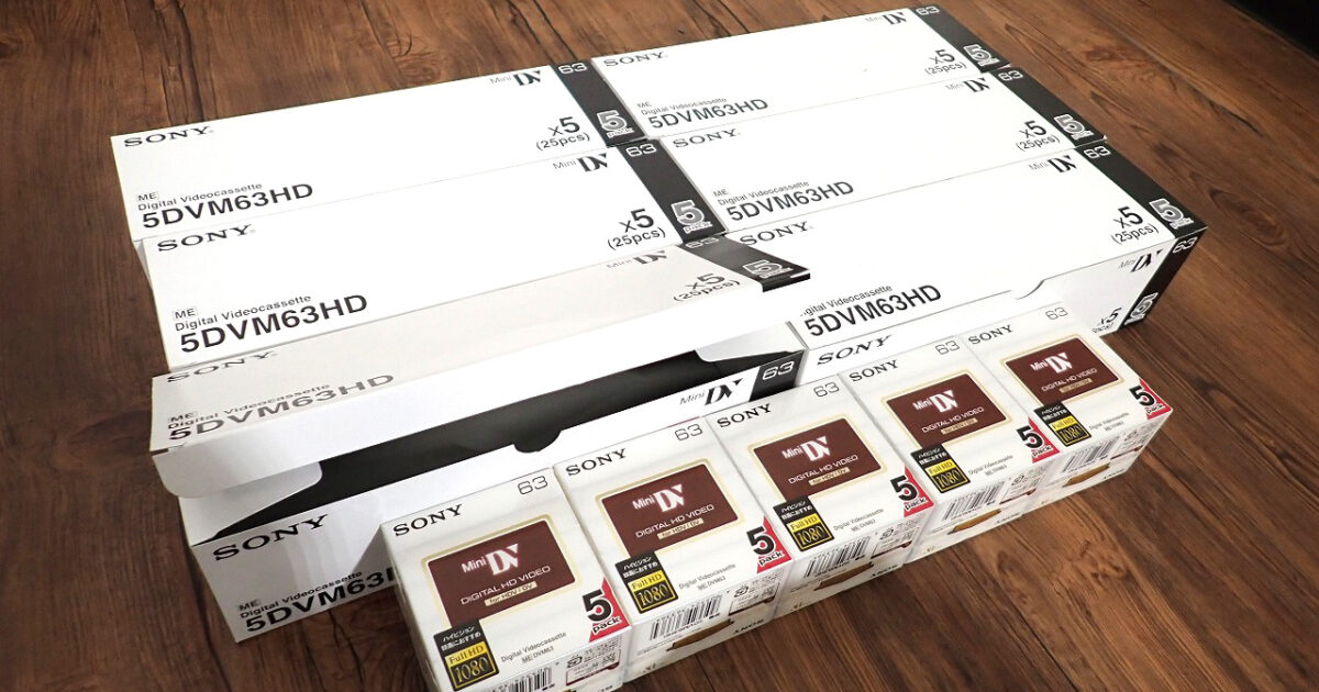 MiniDV SONY 5DVM63HD ソニー 25本入×6ケースセット ミニデジタルビデオカセット 63分 Full HD 高画質 ビデオカメラ用 記録メディア