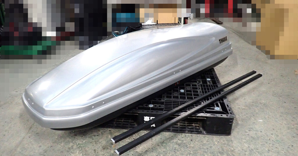 ルーフボックス Thule Atlantis600 スーリー アトランティス600 ジェットバッグ グロスシルバー キャリアバー付き