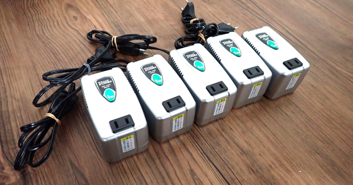 海外用変圧器 KASHIMURA TI-1002 カシムラ 5台セット Cタイプ 220-240V→100V AC 100W 海外旅行用 ダウントランス アダプター
