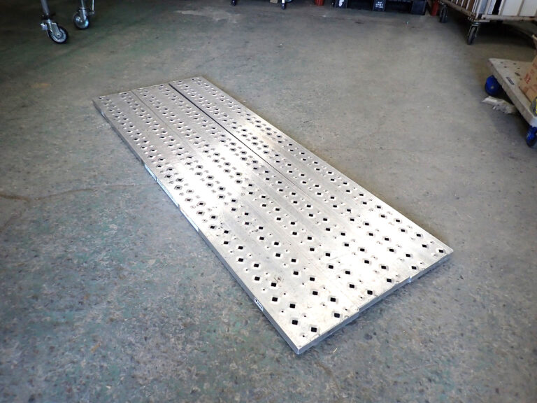 アルミ足場板 PICA STMR-224 ピカ 3枚セット 全長 2ｍ 最大使用荷重 120kgf 1200N 2点支持 仮設足場 最軽量 ノンスリップ加工