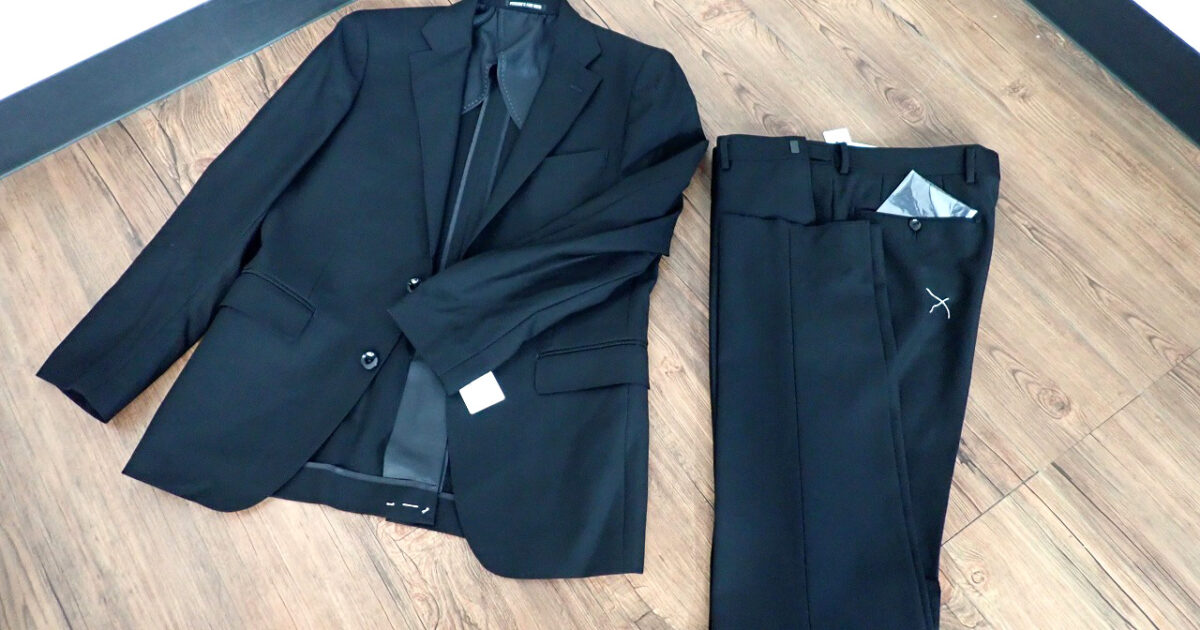 スーツ上下セット AOYAMA YK7500PE-91 洋服の青山 PERSONS FOR MEN A5 標準型 5号 メンズ ブラック フォーマル スリーシーズン
