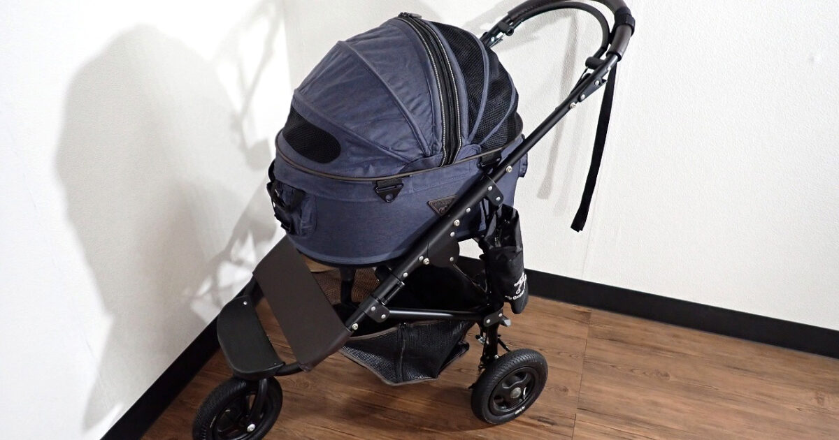 ペットバギー AirBuggy DOME2 BRAKE MODEL TEXTURE DENIM エアバギー 小型～中型犬 折り畳み ペットカート キャリー デニム