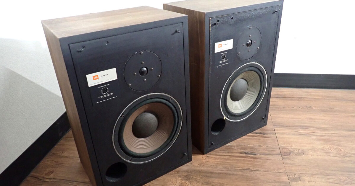 2wayスピーカーシステム ペア JBL L40 ジェービーエル 8Ω ブックシェルフ型 バスレフ方式 オーディオ機器 ブラウン